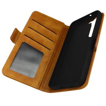 Funda Para Samsung Galaxy S23 Tarjetero Soporte Vídeo Lengüeta Magnética Camel