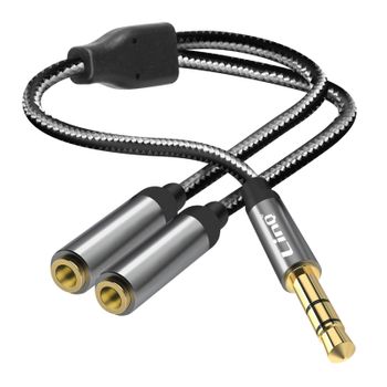 Adaptador Audio Splitter Jack 3.5mm Macho A 2x Jack 3.5mm Hembra Linq