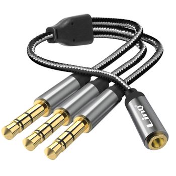 Adaptador Audio Usb-c A Doble Jack 3.5mm Hembra Casco + Micro Linq