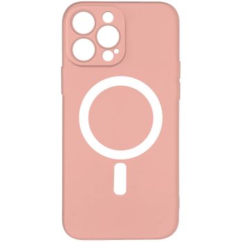 Funda Magsafe Para Iphone 14 Pro Soft Touch Mate Bordes Altos Rosa Claro