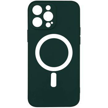 Funda Magsafe Para Iphone 14 Pro Max Mate Bordes Altos Verde Oscuro