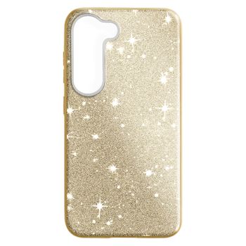 Carcasa Purpurina Para Samsung Galaxy S23 Desmontable Dorado