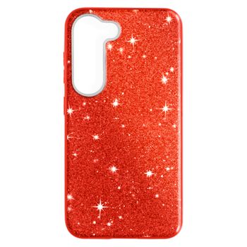 Carcasa Purpurina Para Samsung Galaxy S23 Desmontable Rojo