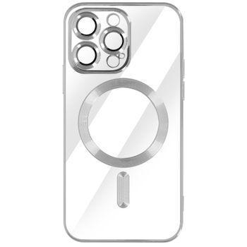 Funda Magsafe Para Iphone 14 Pro Protector De Silicona Para Cámara Borde Cromado