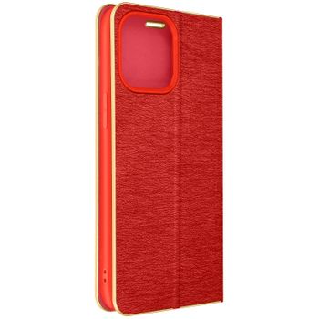 Funda Para Apple Iphone 14 Pro Max Tarjetero Y Soporte Vídeo Rojo / Dorado