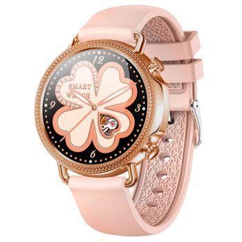 Smartwatch Mujer Rubicon, Elegante Con Correa Rosa