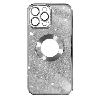 Funda Para Iphone 13 Pro Max Serie Protecam Spark Extraíble Glitter Plateado