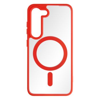 Carcasa Magsafe Para Galaxy S23 Trasera Rígida Contorno Silicona Rojo