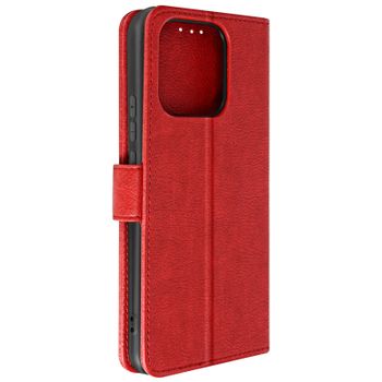 Funda Para Xiaomi Redmi 12c Tarjetero Soporte Vídeo Rojo