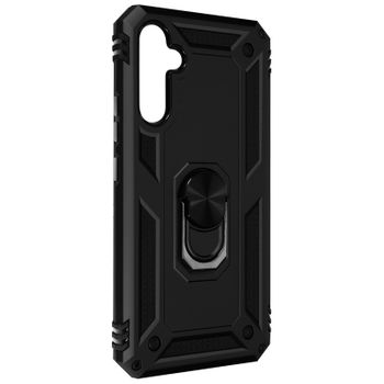 Carcasa Para Galaxy A34 5g Antigolpes Bimaterial Anillo Soporte Negro