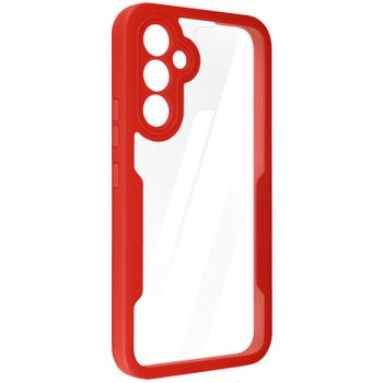 Carcasa Para Samsung Galaxy A54 5g Plexiglás Y Polímero Contorno Rojo