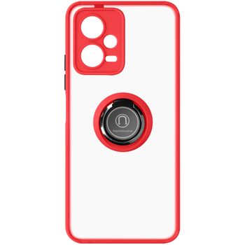 Carcasa Xiaomi Poco X5 Y Redmi Note 12 5g Bimaterial Anillo Soporte Vídeo Rojo