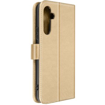 Funda Para Samsung Galaxy A34 5g Tarjetero Soporte Vídeo Dorado