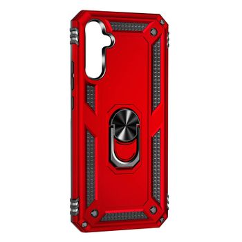 Funda Para Samsung Galaxy A54 5g Antigolpes Bimaterial Anillo Soporte Vídeo Rojo