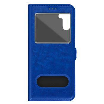 Funda Samsung Galaxy A34 5g Con Solapa Doble Ventana Soporte Vídeo Azul