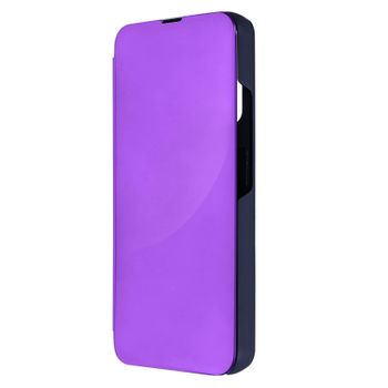 Funda Clear View Para Samsung Galaxy A34 5g Espejo Fina, Soporte Vídeo – Morado