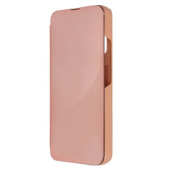 Funda Clear View Para Samsung Galaxy A34 5g Espejo, Soporte Vídeo – Rosa Dorado