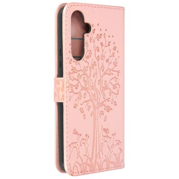 Funda Árbol Y Ciervo Para Samsung Galaxy A54 5g Funda Árbol Cartera Rosa