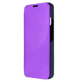 Funda Clear View Para Samsung Galaxy A54 5g Espejo Fina, Soporte Vídeo – Morado