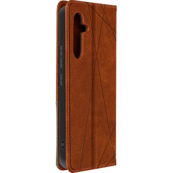 Funda Para Samsung A54 5g Monedero Prisma Patrón Colección Geo Marrón Claro