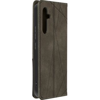 Funda Para Samsung A54 5g Monedero Prisma Patrón Colección Geo Gris Oscuro