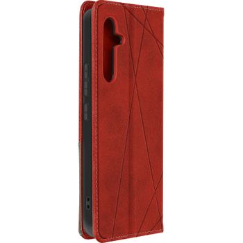 Funda Para Samsung Galaxy A54 5g Monedero Prisma Patrón Colección Geo Rojo