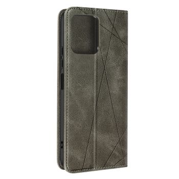 Funda Para Xiaomi Redmi 12 Monedero Prisma Patrón Colección Geo Gris Oscuro