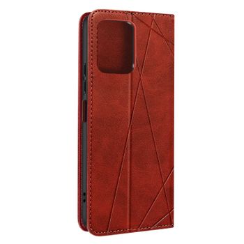 Funda Para Xiaomi Redmi 12 Monedero Prisma Patrón Colección Geo Rojo