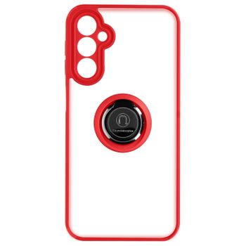 Carcasa Samsung Galaxy A24 Bimaterial Anillo Soporte Vídeo Rojo