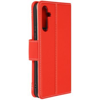 Funda Samsung Galaxy A34 5g Wallet Multi-compartimento Soporte De Vídeo Rojo