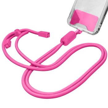 Cable Teléfono Nylon Trenzado 75cm De Longitud Ajustable Con Diseño De Piña