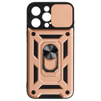 Funda Para Iphone 15 Pro Max Antigolpes Anillo Soporte Vídeo Rosa