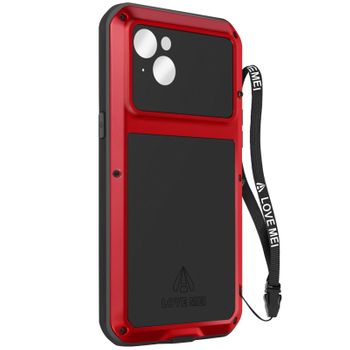 Funda Love Mei Para Apple Iphone 14 Plus Resistente Al Agua Rojo