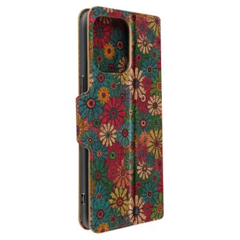 Funda De Corcho Para Iphone 14 Pro Max Clapet Cartera Soporte Primavera Floral