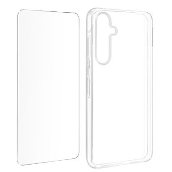 Carcasa Para Samsung Galaxy A55 Silicona Cristal Templado 9h Contorno