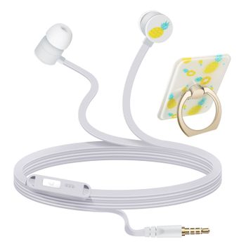 Auriculares Con Conector De 3,5 Mm Kit Manos Libres + Anillo Soporte