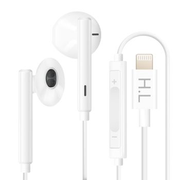 Auriculares Lightning Para Iphone Botones De Control Del Micrófono