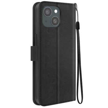 Funda Con Cierre Para Iphone 15 Con Muñequera Solapa Multifunción