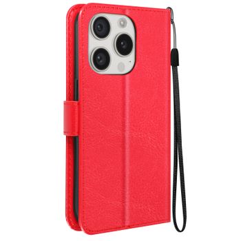 Funda Para Iphone 15 Pro Con Muñequera Solapa Multifunción