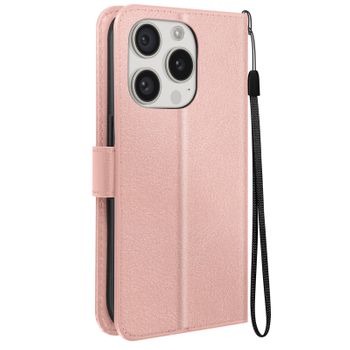 Funda Para Iphone 15 Pro Con Muñequera Solapa Multifunción