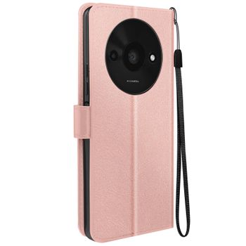 Funda Para Redmi A3 Con Muñequera Solapa Multifunción