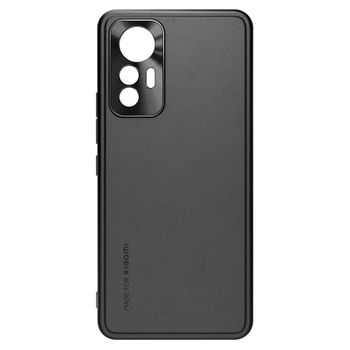 Funda Para Xiaomi 12 Lite Semirrígida Silicona + Ecopiel Made For Xiaomi Negro