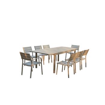 Conjunto De Jardín De Aluminio: Mesa Extensible + 6 Sillas Textileno  Brescia con Ofertas en Carrefour