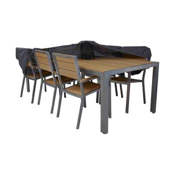 Conjunto De Jardín De Aluminio: Mesa Extensible + 6 Sillas Textileno  Brescia con Ofertas en Carrefour