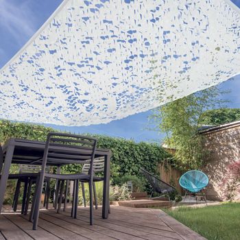 Vela De Sombra Reversible Rectangular 3x4m Poliester Blanco