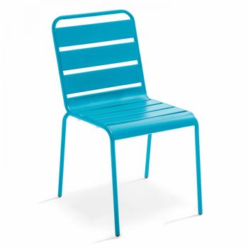 Silla De Jardã­n 47 X 55 X 83 Cm De Metal Azul