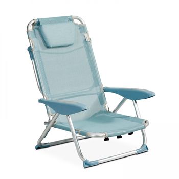 Silla De Playa Con Brazos Reclinable Verde Aluminio De 80x61x47 Cm con  Ofertas en Carrefour