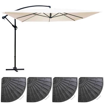 TIENDA EURASIA® Sombrilla de Playa Grande, Ø180 cm, Inclinable Antiviento