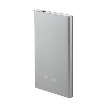 Muvit Power Bank 5000 Mah Usb 2a Cable Usb-microusb Plata