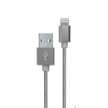 Cable Trenzado De Nailon Lightning A Usb 12 W De Carga Y Sincronización De 1 M